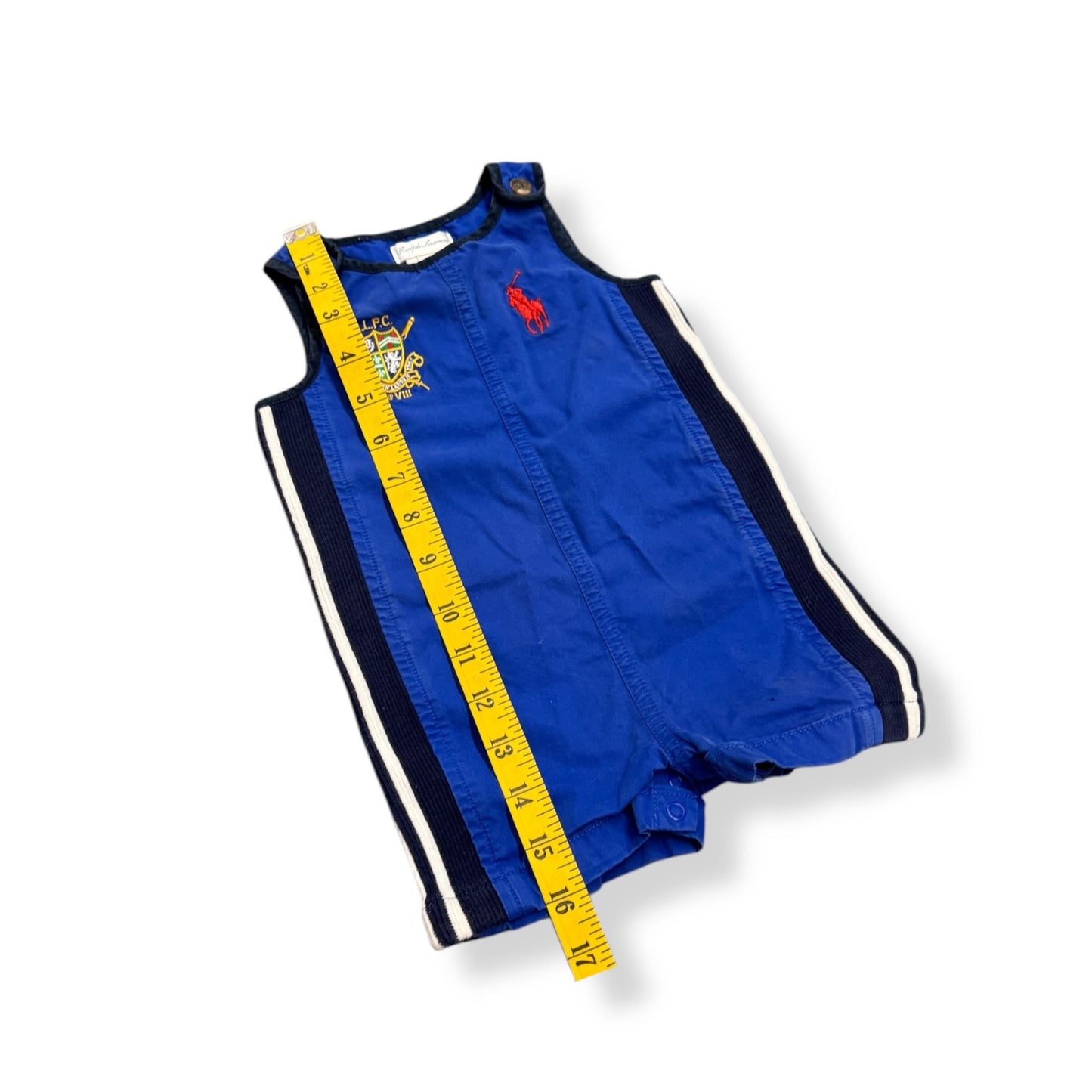 Ralph Lauren Polo Club Romper (6M)