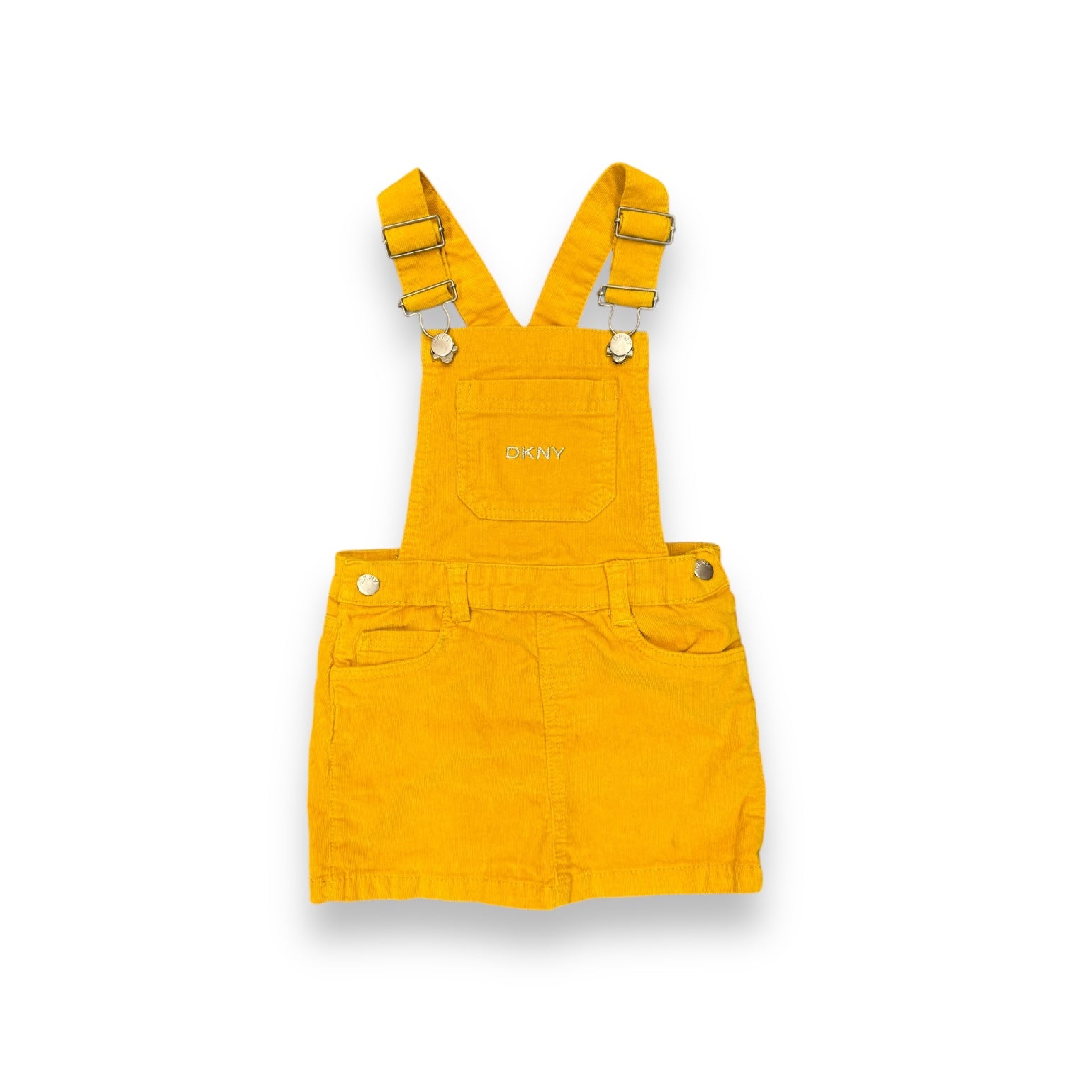 yellow denim overall dress Cute mustard yellow overall dress! I loved it but my