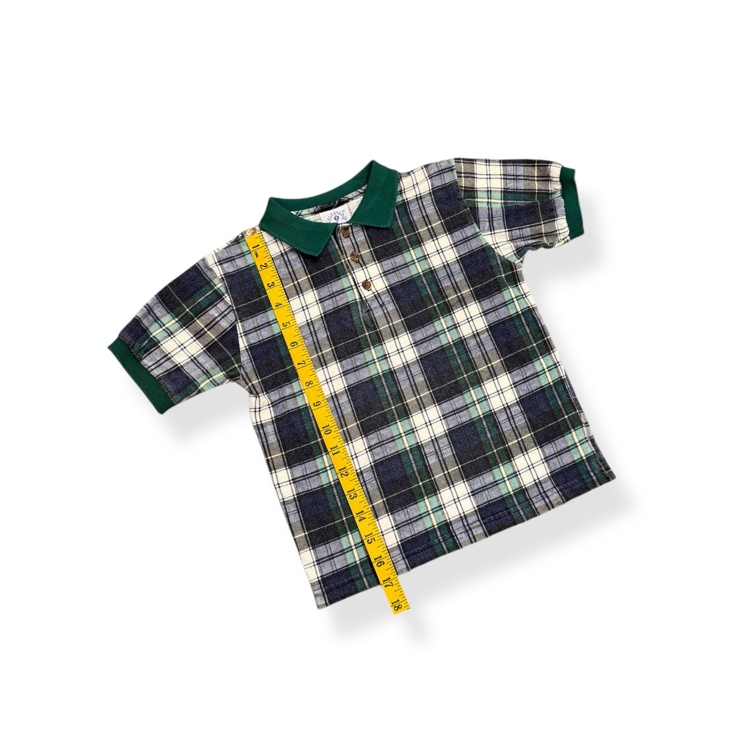 Green Plaid Polo (4T)