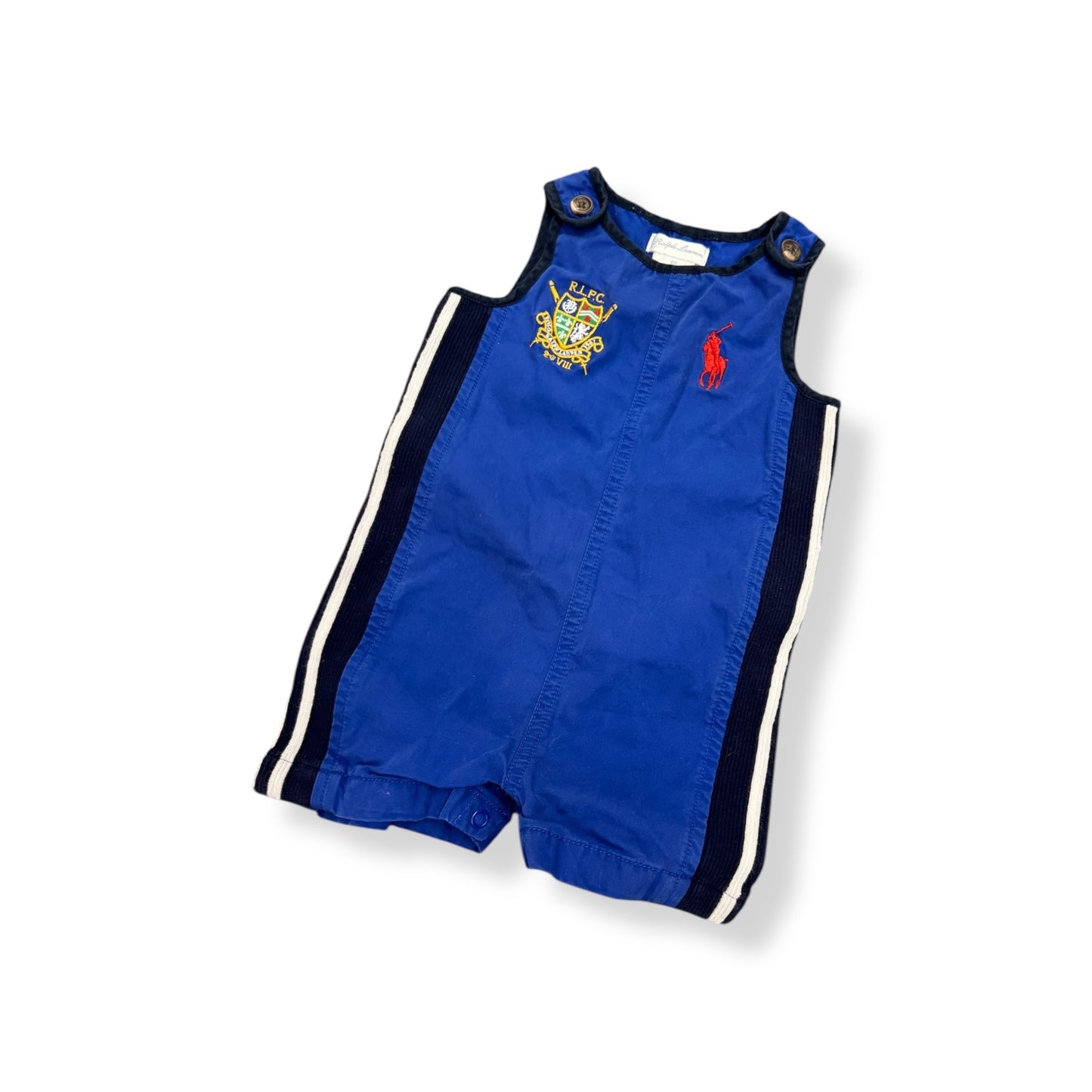 Ralph Lauren Polo Club Romper (6M)
