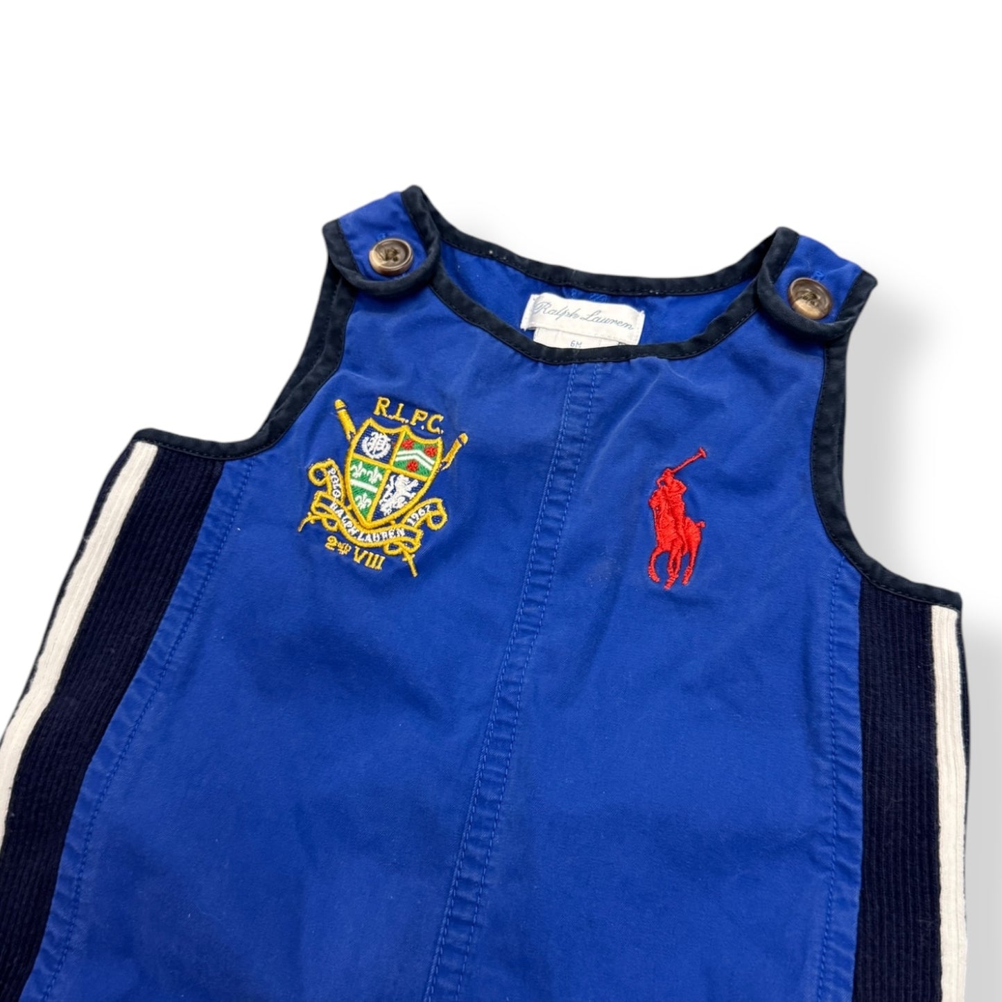 Ralph Lauren Polo Club Romper (6M)